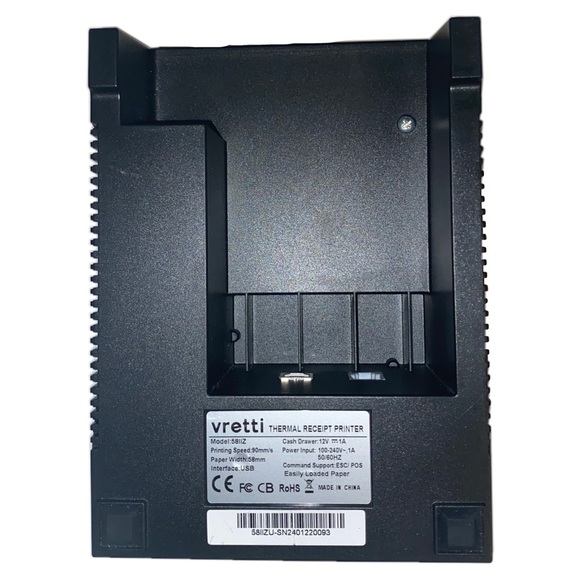Vretti Thermal Receipt Printer 58IIZ USB Support to ESC/POS/Windows & Mac System - Picture 7 of 7